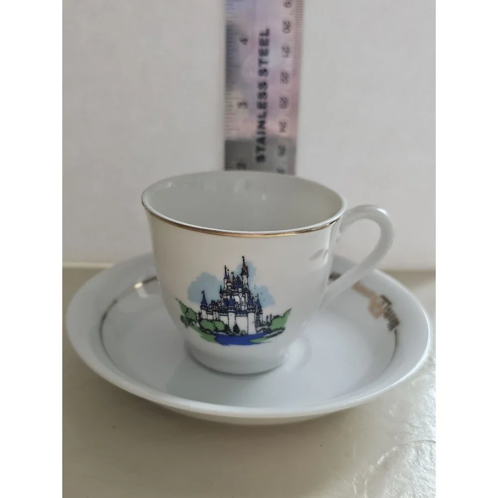 Vintage Walt Disney World Castle Demitasse Cup And Saucer